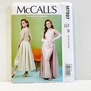 NEW McCall’s Sewing Pattern 7897 Circa 1955 Formal Gown Archive Uncut‎ Sz 14-22